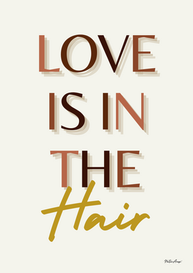 Afro Hair Quote Wall Art - HAIR LOVE