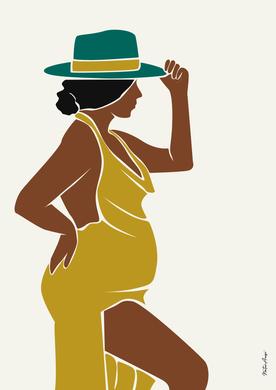 Black Family Wall Art - MOM TO BE